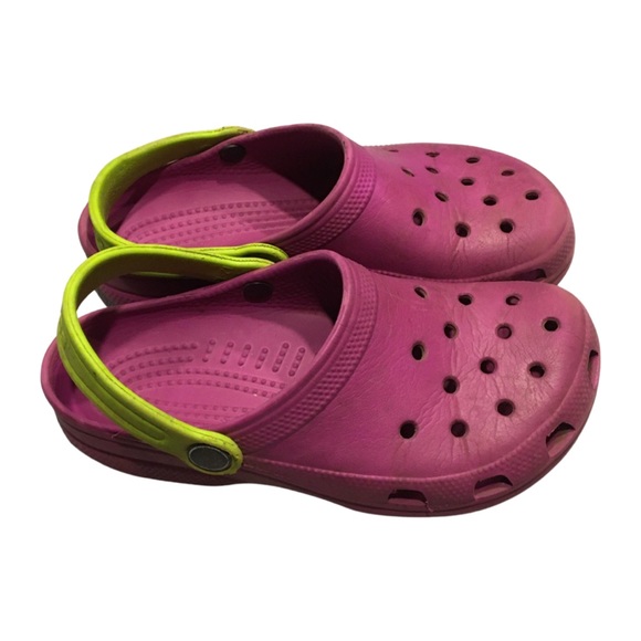 Children’s Purple and Lime Green Crocs Sz 12-13 - Picture 6 of 6